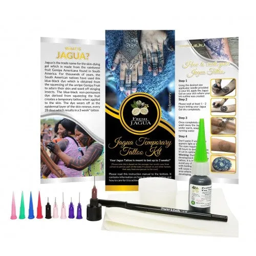 0.5 oz. Jagua tattoo gel combo kit