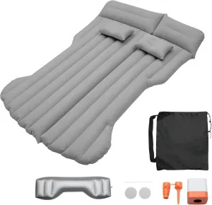 1 Set Car Air Mattress for Tesla Model Y Gray Inflatable Thickened Camping Bed Cushion Pillow Flocking Mattress