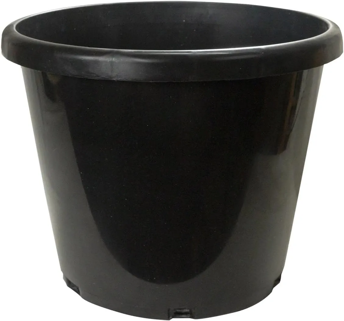 10 Gallon Premium Nursery Black Plastic Planter Garden Grow Pots (10)