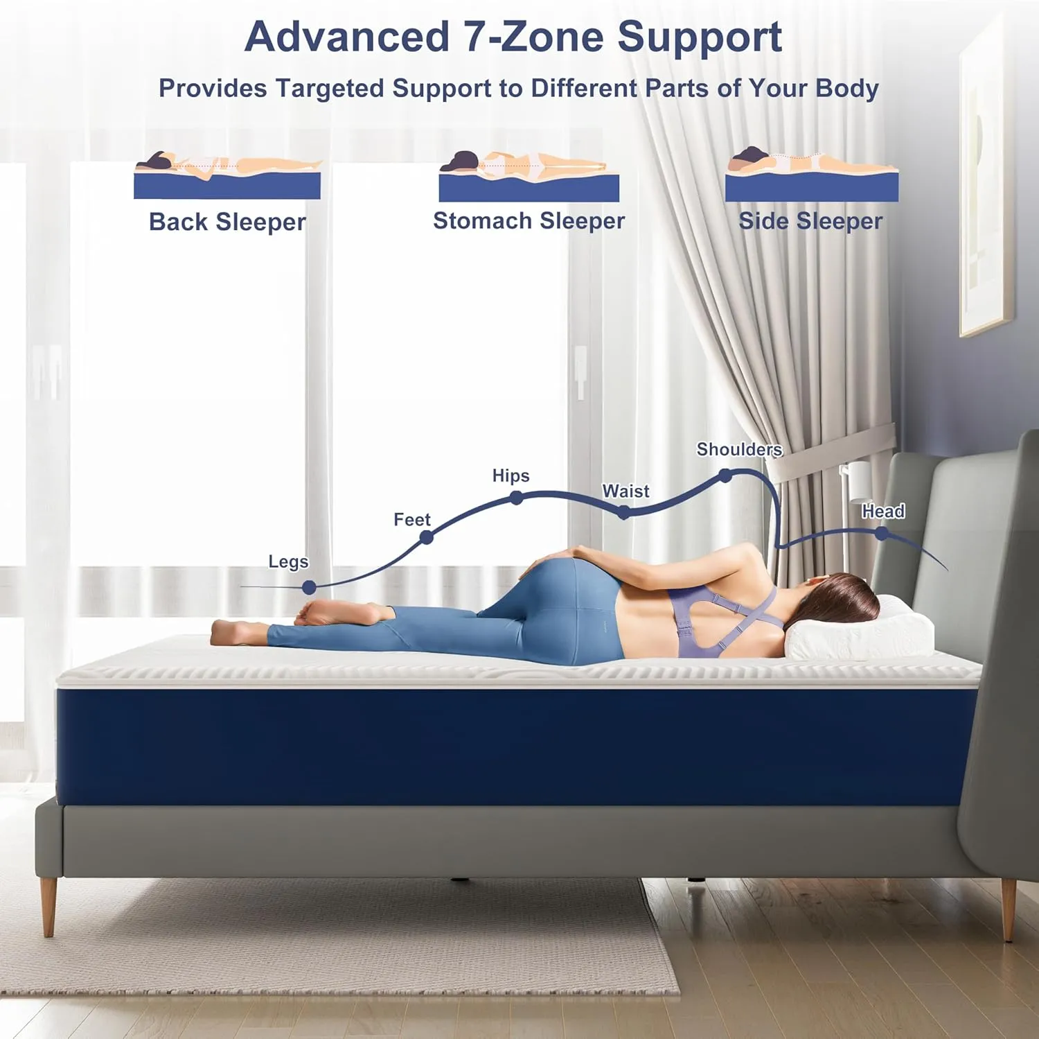 12 Inch Firm Queen Mattress,Queen Size MattressCooling Memory Foam with Washable Zipper Cover, Pressure Relief & Firm Support, Easy Setup