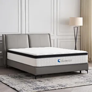 12 Inch Full Hybrid Mattress -Verify Size (54"x75"x12") Medium Firm, Memory Foam & Pocket Springs, Motion Isolation, Edge Support, Pressure Relief, Ships Compressed