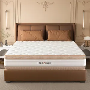 12 Inch Full Mattress, Hybrid Medium Firm Memory Foam Mattress with Innerspring, Reinforced Edge Support, Cooling Gel Pillow Top, Pressure Relief & Motion Isolation, Bed in a Box, Queen/King Size