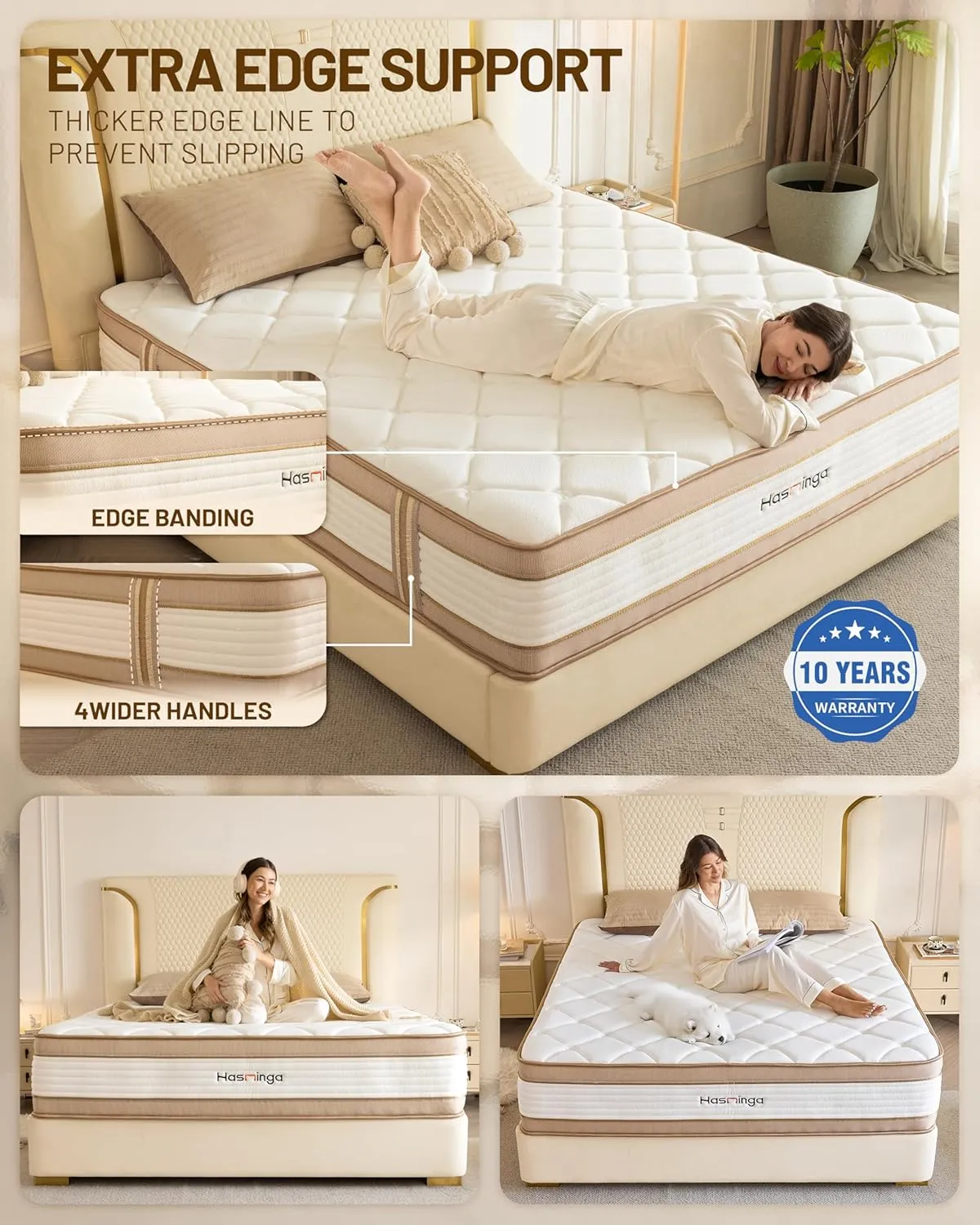 12 Inch Full Mattress, Hybrid Medium Firm Memory Foam Mattress with Innerspring, Reinforced Edge Support, Cooling Gel Pillow Top, Pressure Relief & Motion Isolation, Bed in a Box, Queen/King Size