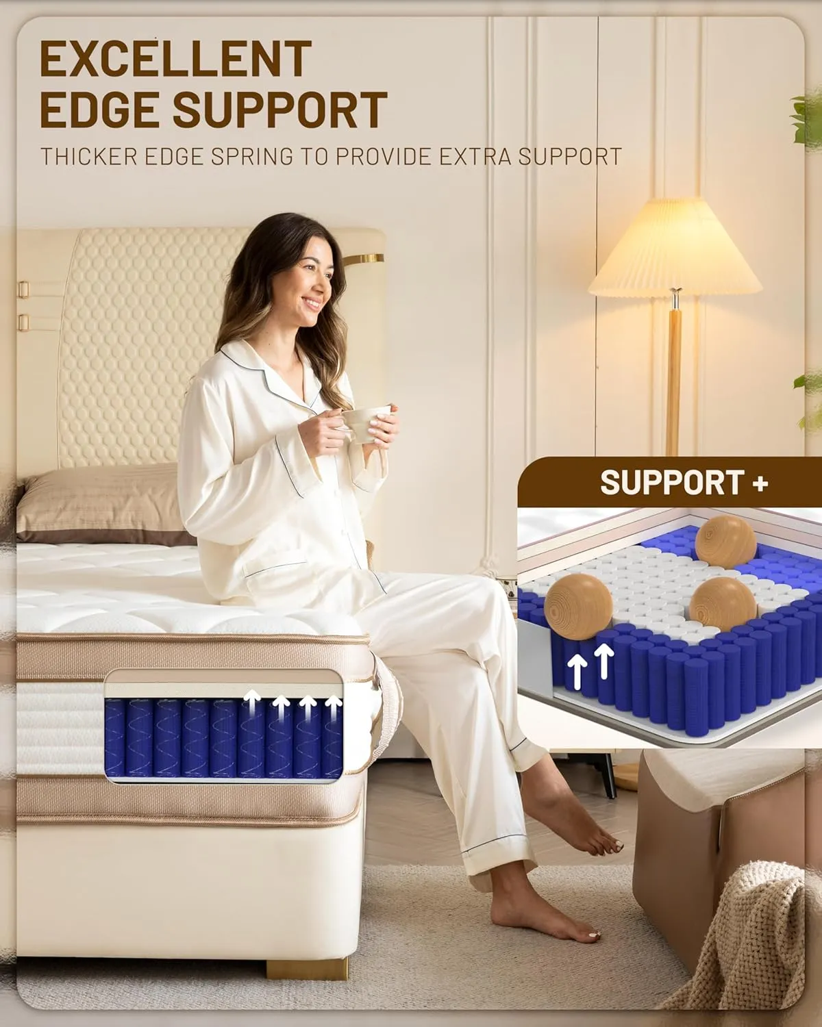 12 Inch Full Mattress, Hybrid Medium Firm Memory Foam Mattress with Innerspring, Reinforced Edge Support, Cooling Gel Pillow Top, Pressure Relief & Motion Isolation, Bed in a Box, Queen/King Size