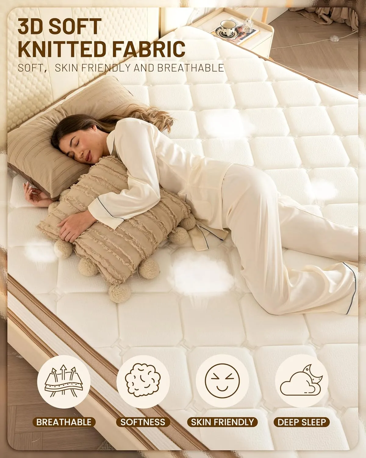 12 Inch Full Mattress, Hybrid Medium Firm Memory Foam Mattress with Innerspring, Reinforced Edge Support, Cooling Gel Pillow Top, Pressure Relief & Motion Isolation, Bed in a Box, Queen/King Size