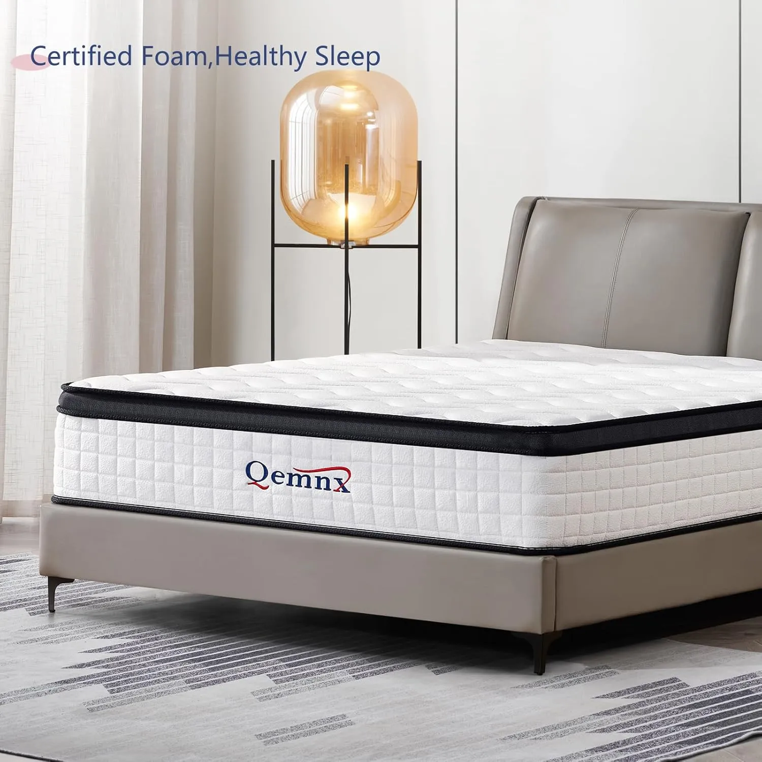 12 Inch Queen Hybrid Mattress – Medium Firm, Memory Foam & Responsive Pocket Springs, Enhanced Edge Support, Motion Isolation, Pressure Relief, Eco-Friendly, Compressed for Easy Setup