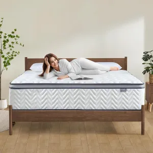 12 Inch Queen Mattress in a Box, Hybrid Cooling Gel Memory Foam & Pocketed Coils, Medium Firm, CertiPUR-US Certified, Pressure Relief, Motion Isolation
