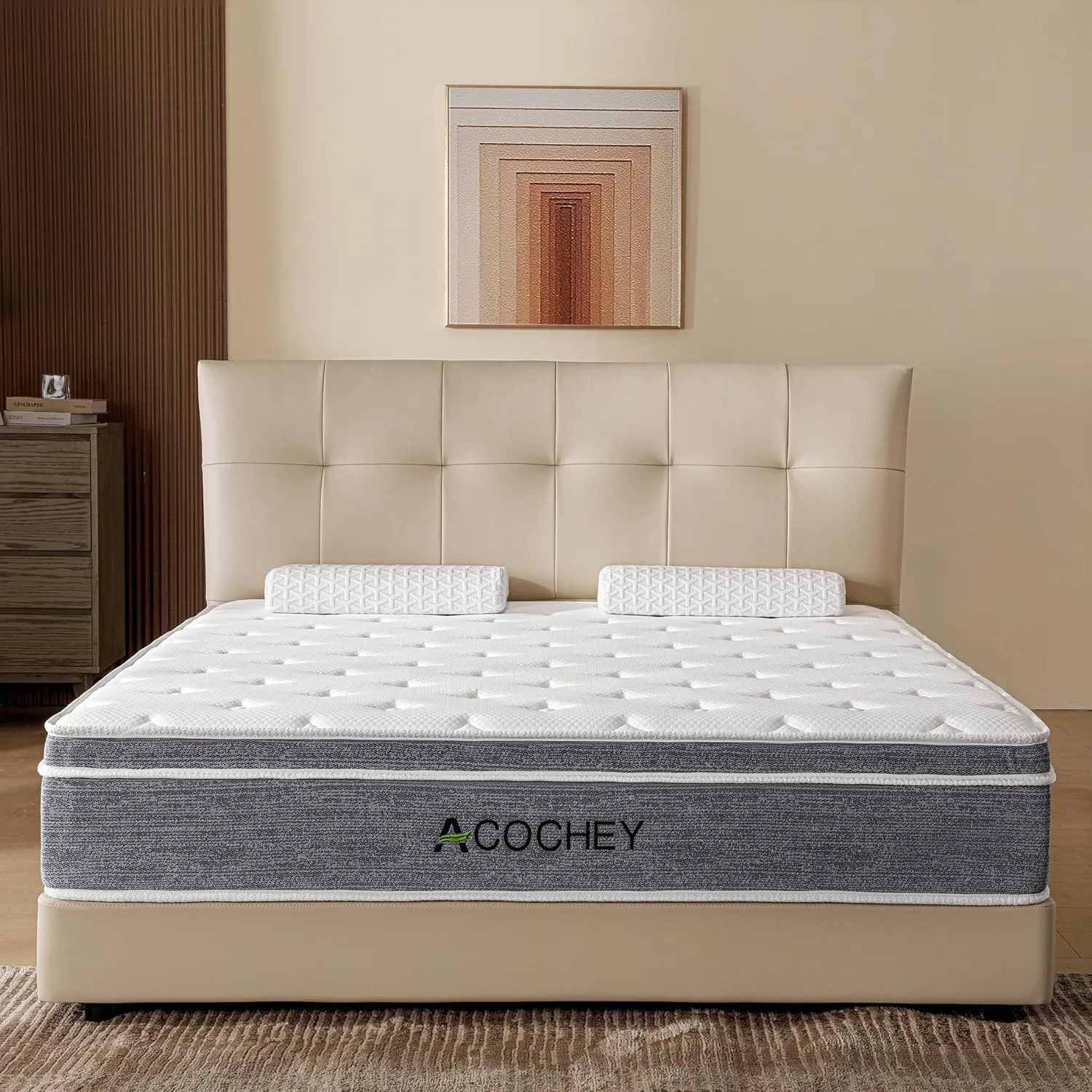 12 Inch Queen Mattress, Memory Foam & Spring Cooling Hybrid Mattresses,Medium Firm Bed Mattress in a Box,Quality Comfort Breathable,Pressure Relief, Fiberglass Free,CertiPUR-US