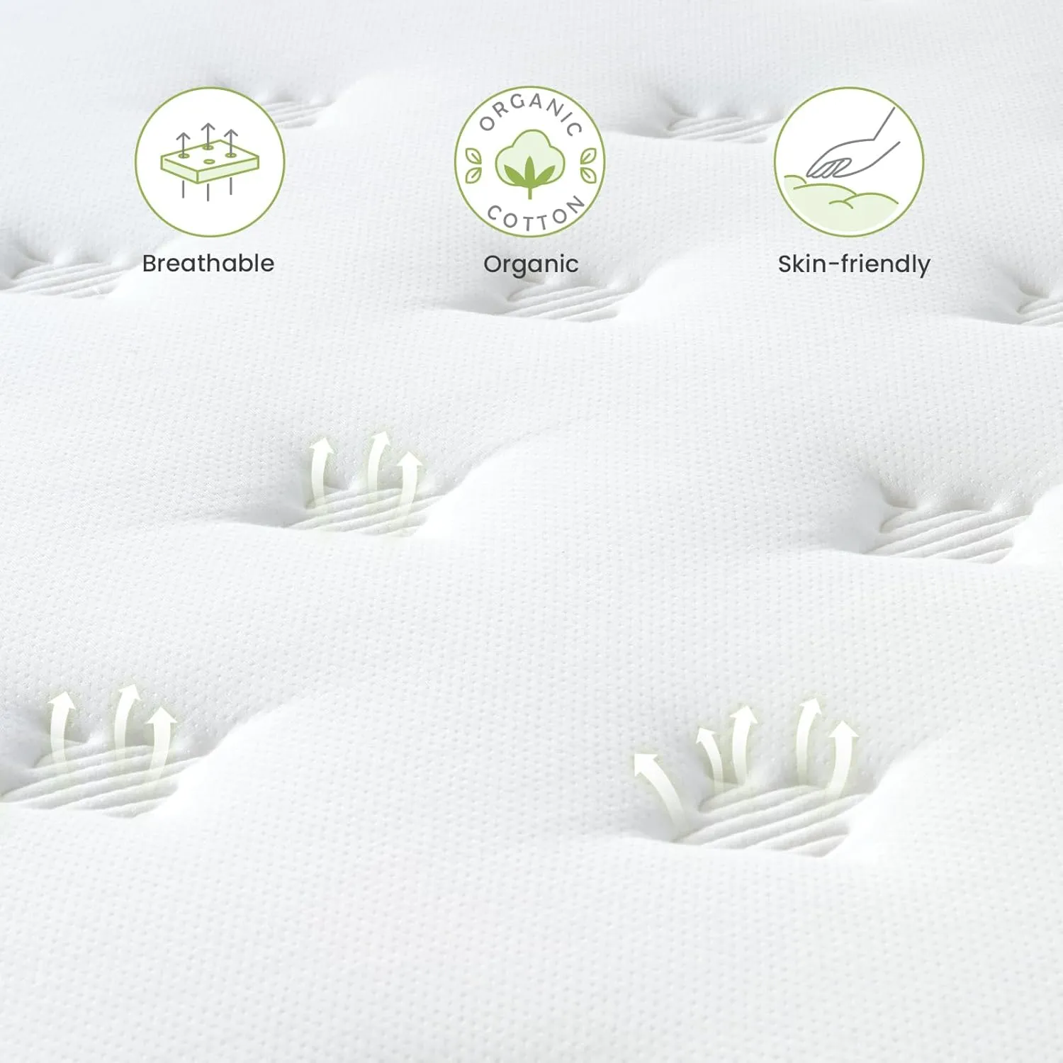 12 Inch Twin Mattress, Hybrid Mattress in a Box, Gel Memory Foam and Pocket Springs for Cooling Sleep and Pressure Relief, Organic Cotton Fabric Cover, Plush Feel, 39 * 75 * 12 Inch