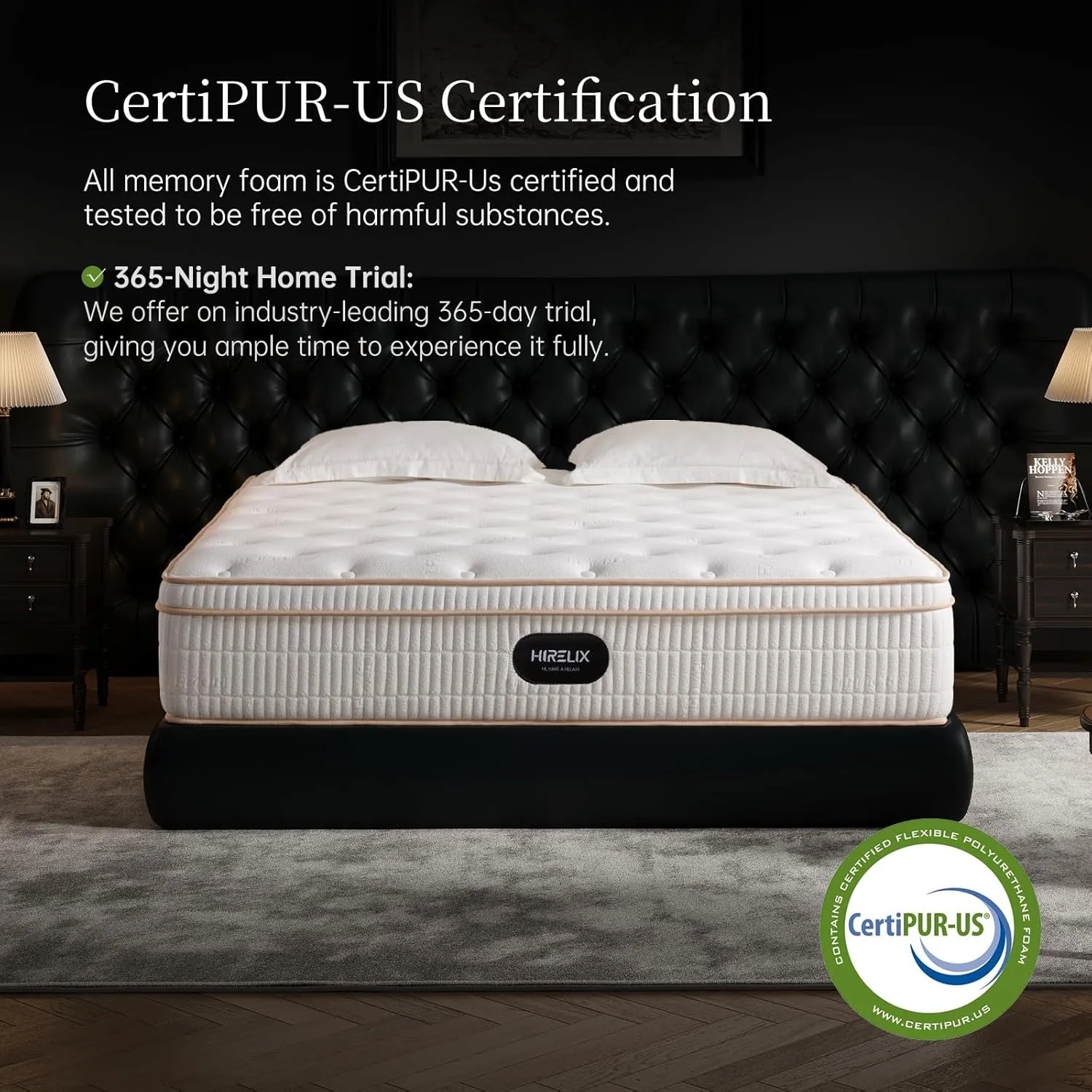 14 Inch Queen Hybrid Mattress, Cooling Gel Memory Foam & Zoned Pocket Coils, Pressure Relief, Motion Isolation, Breathable Bed in a Box, CertiPUR-US Certified