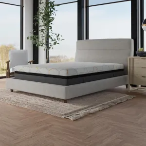 14" Copper Gel Cooling Memory Foam Mattress with Edge Support and Air Ridge Foam Twin Long