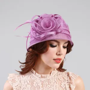 1920s Flapper Sinamay Bucket Hat in Lavender - SOLD