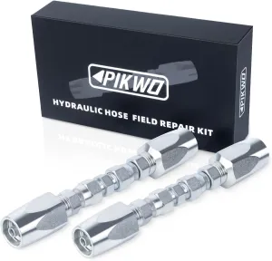 2-Pack Hydraulic Hose Field Repair Kit,3/8" Inner Diameter Reusable