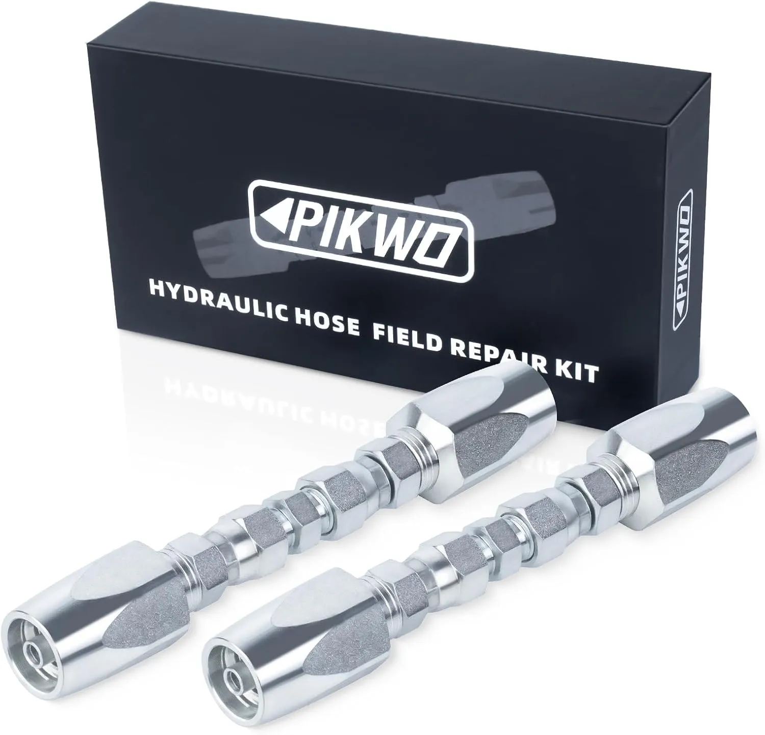 2-Pack Hydraulic Hose Field Repair Kit,3/8" Inner Diameter Reusable