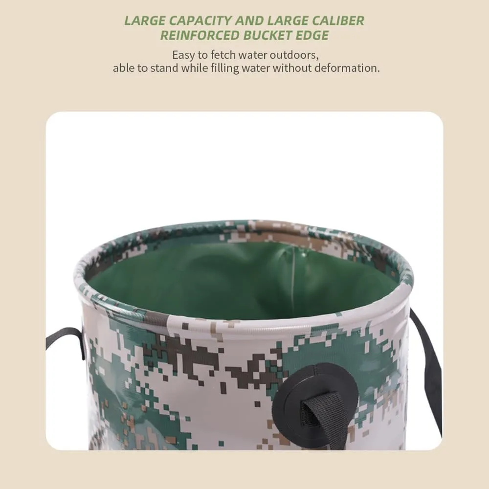 20L Collapsible Fishing Bucket, 5.28 Gallon Portable Folding Bucket Camping Wash Basin with Handle for Camping Hiking Fishing Travelling Gardening