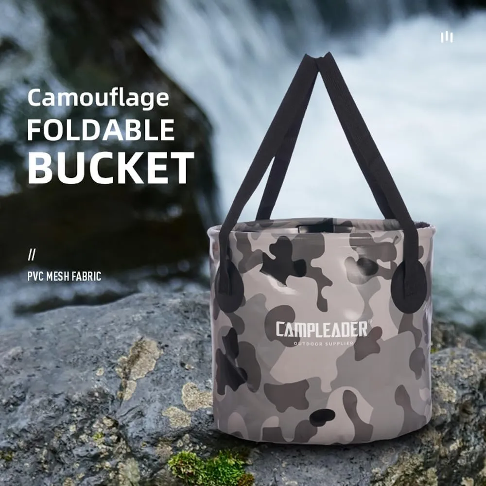 20L Collapsible Fishing Bucket, 5.28 Gallon Portable Folding Bucket Camping Wash Basin with Handle for Camping Hiking Fishing Travelling Gardening