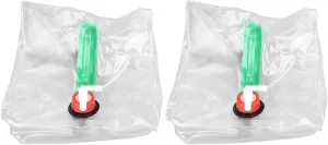 2Pcs 20L Collapsible Water Container Jug, Folding Water Bucket PVC Portable Transparent Water Container with Spigot for Camping Hiking