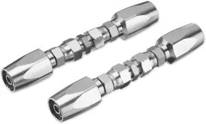 2pcs Hydraulic Hose Repair Kit, Reusable, 2-Wire Reusable Hydraulic Repair Fitting 3/8Inch