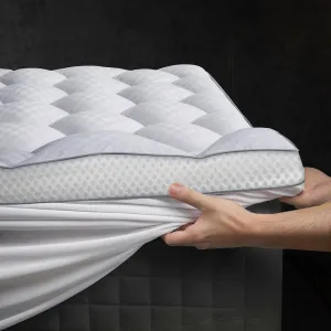3 Inch Ultra-Fluffy Memory Foam Mattress Topper Twin XL for Back Pain, Extra Soft Pillow Top Twin XL Mattress Topper with 4X Support, Mattress Pad with Breathable Air Mesh Sides, 6-21'' Deep Pocket