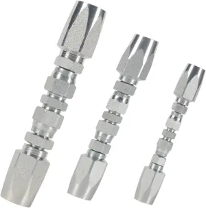 3 Pack 1/4" 3/8'' 1/2'' Hydraulic Hose Field Repair Kit 1/4" 3/8'' 1/2'' Inner Diameter Reusable Hydraulic Hose Fittings Hydraulic Hose Connector (1/4 & 3/8 & 1/2 Inch)