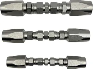 3-Pack Reusable Hydraulic Hose Field Repair Kit For R2 R16 R17 R19 2-wire hydraulic hoses Replacement for 1/4" 3/8" 1/2" Inner Diameter Hydraulic Hose Repair Fitting 4000 psi Pressure Rating