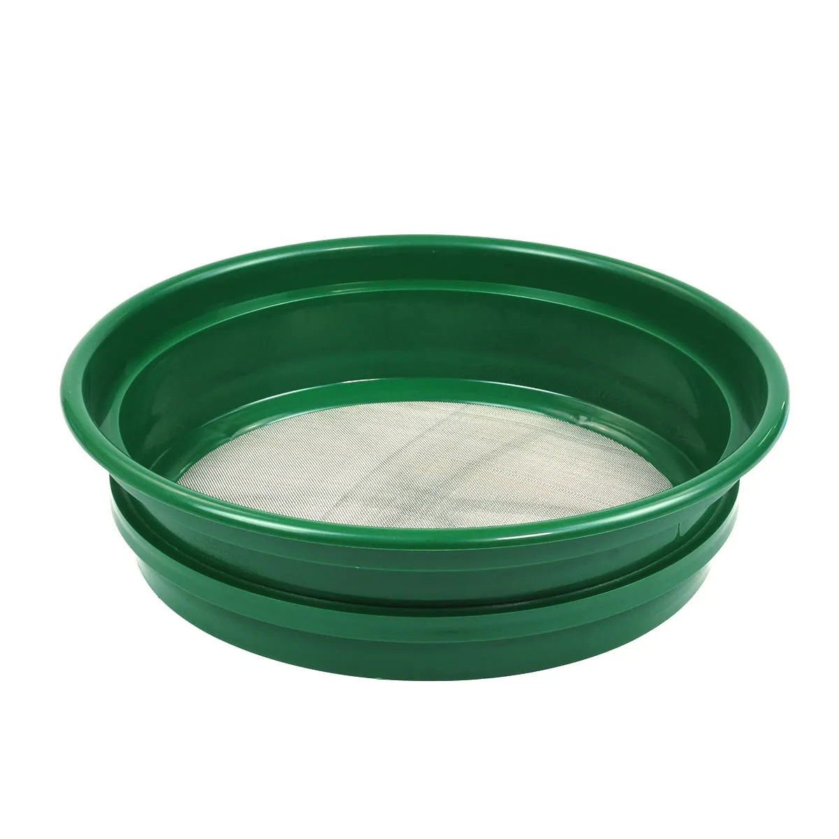 3 pc Green Plastic Gold Sifting Pan Classifier Stackable Mesh Sizes 1/20 1/70