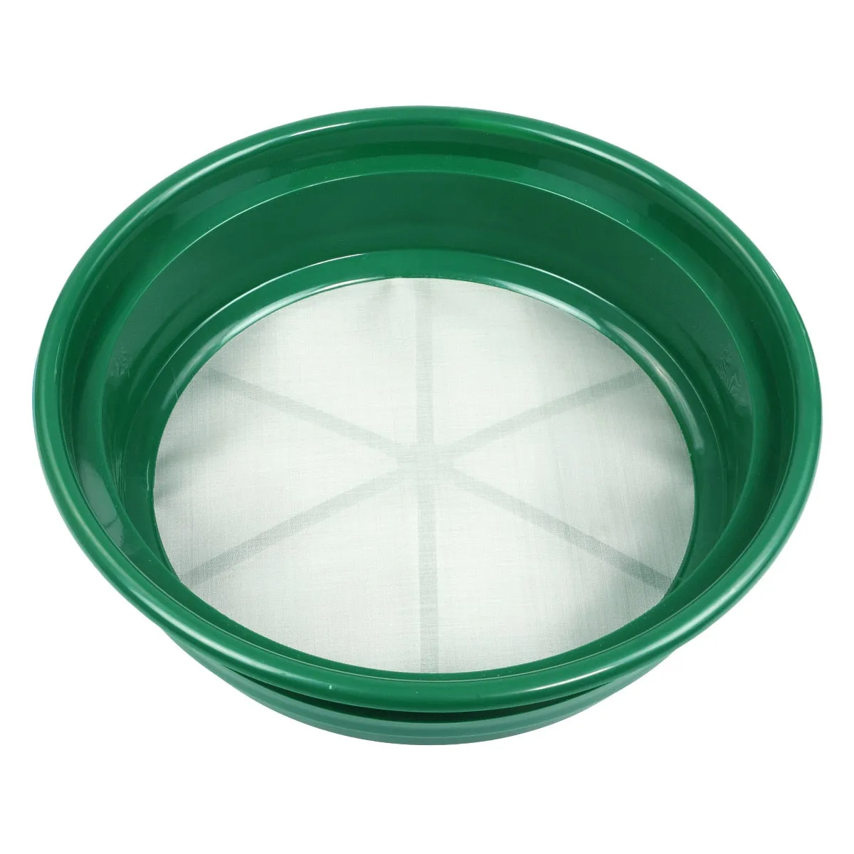 3 pc Green Plastic Gold Sifting Pan Classifier Stackable Mesh Sizes 1/20 1/70
