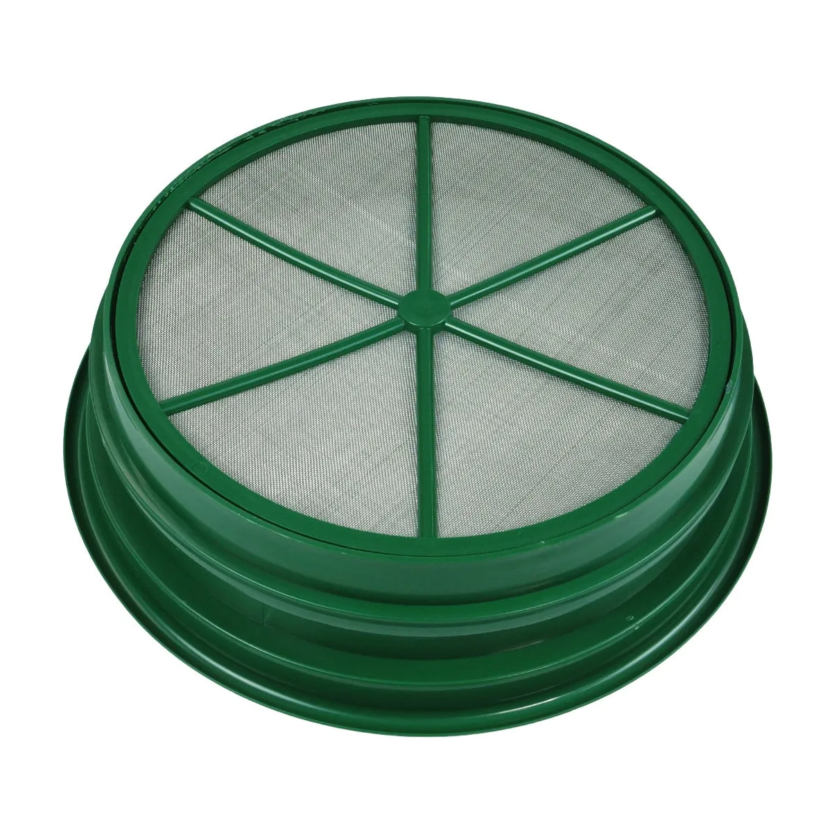 3 pc Green Plastic Gold Sifting Pan Classifier Stackable Mesh Sizes 1/20 1/70