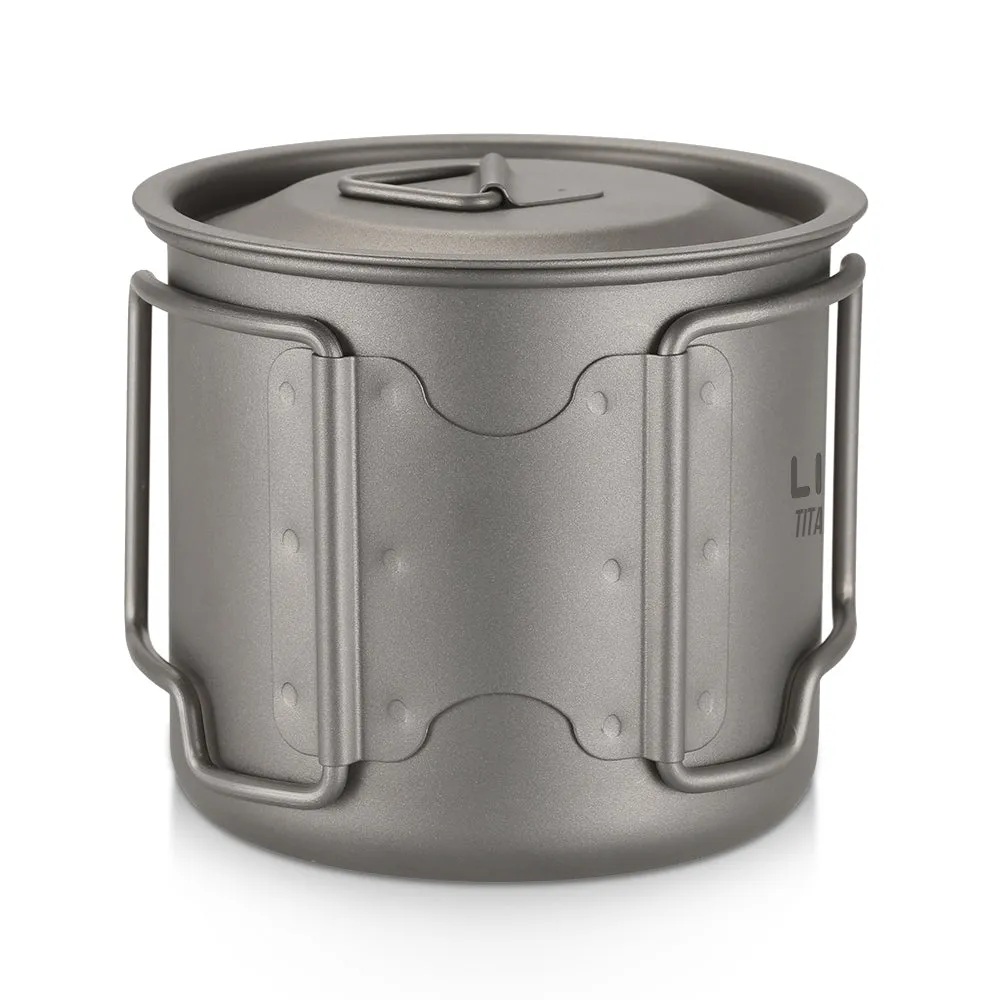 3 Pieces Titanium 750ml Pot Cookware Set