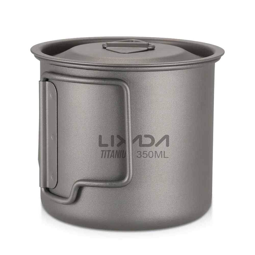 3 Pieces Titanium 750ml Pot Cookware Set