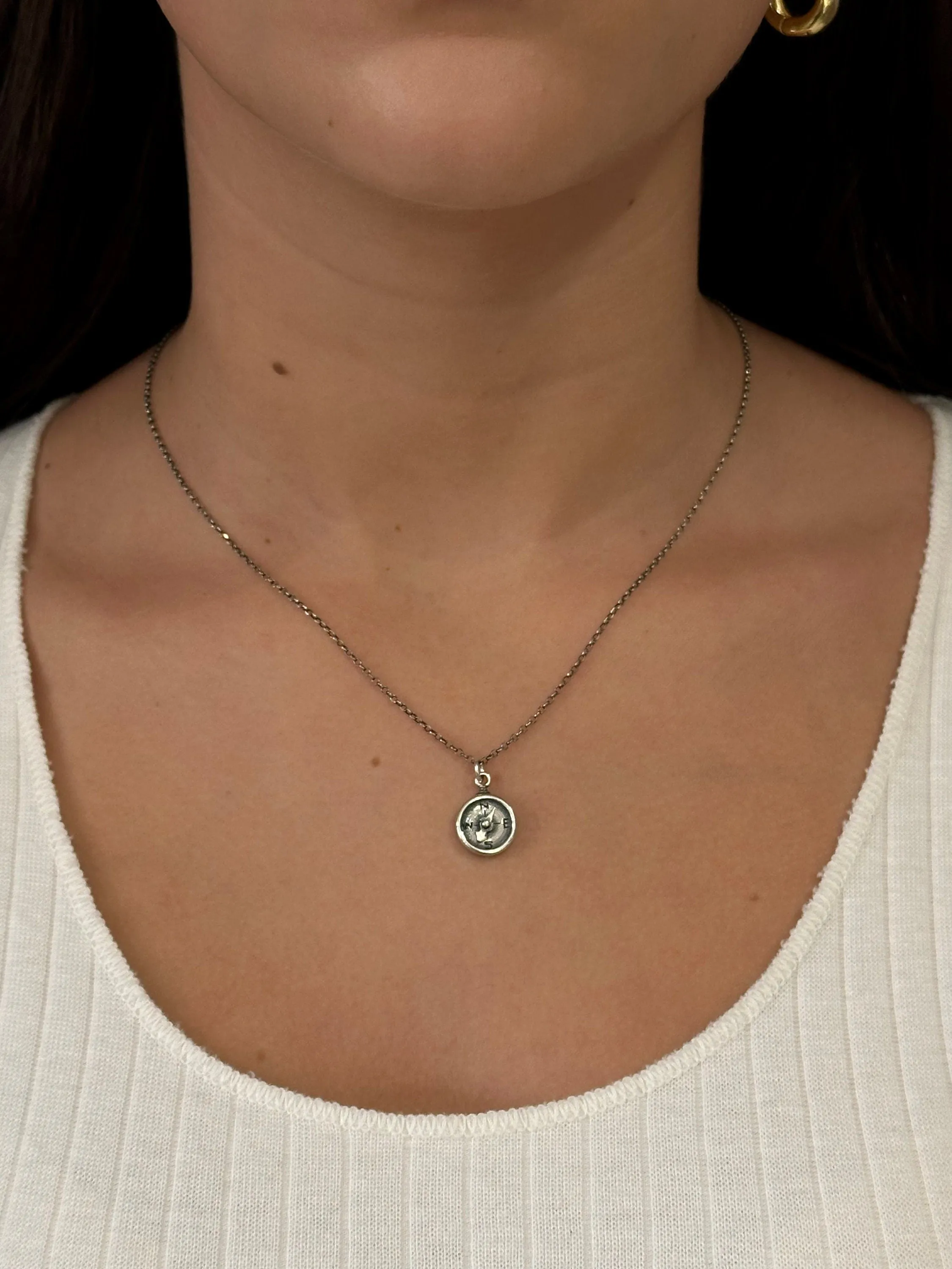 3D Compass Necklace
