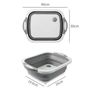 4 In 1 Collapsible Cutting Board Colander