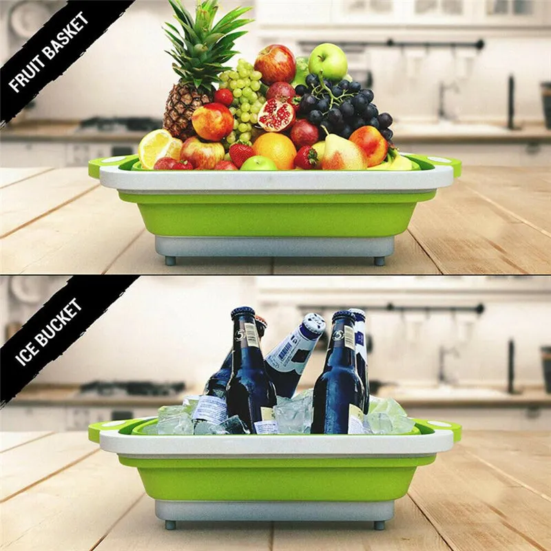 4 In 1 Collapsible Cutting Board Colander