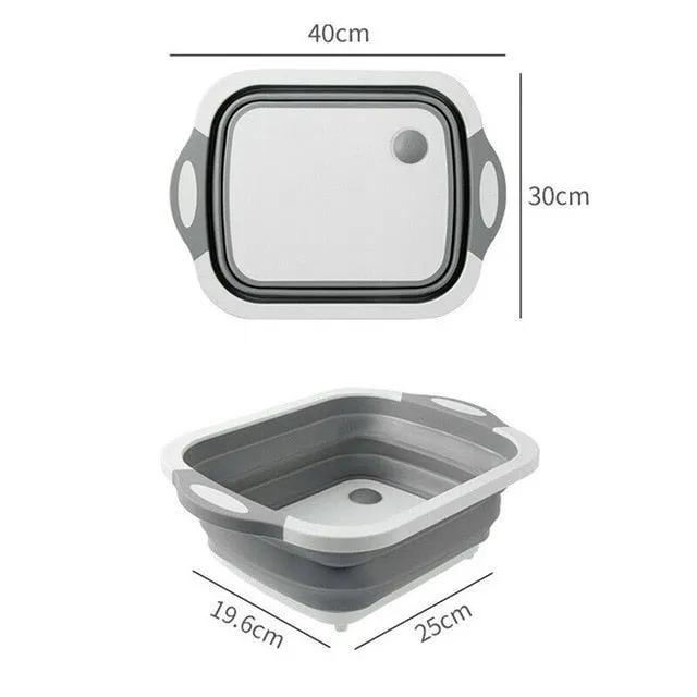 4 In 1 Collapsible Cutting Board Colander