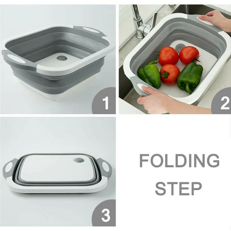4 In 1 Collapsible Cutting Board Colander