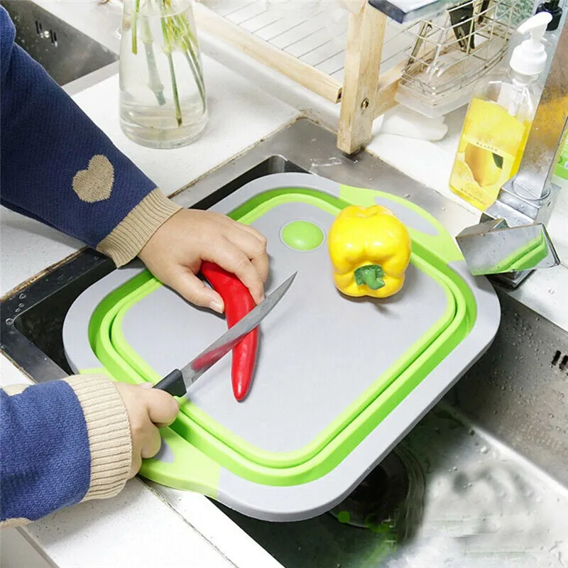 4 In 1 Collapsible Cutting Board Colander