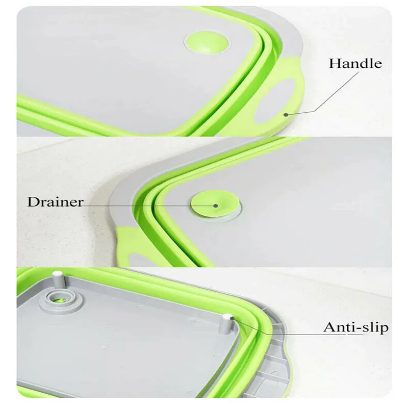 4 In 1 Collapsible Cutting Board Colander
