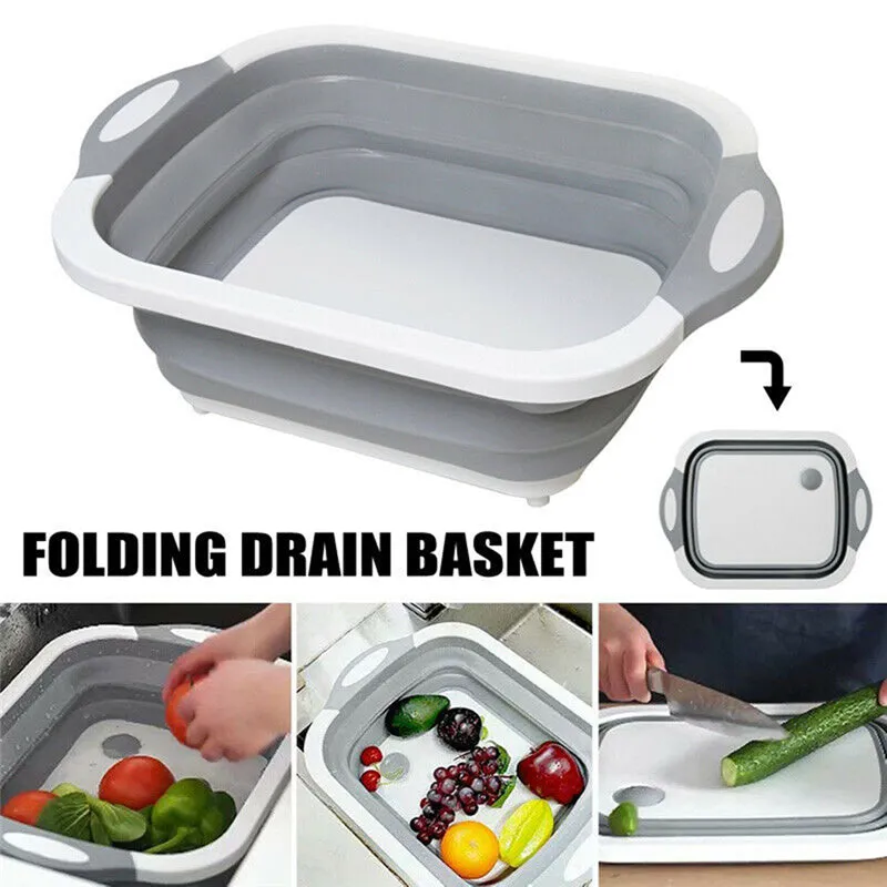 4 In 1 Collapsible Cutting Board Colander