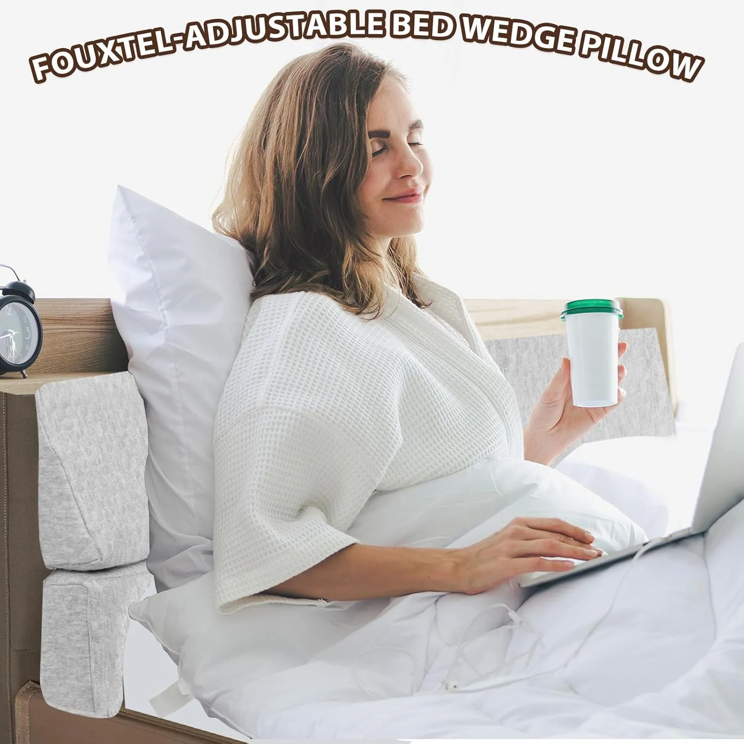 4 Modes Pillow Wedge for Headboard Gap, Foldable Bed Wedge Pillow, Bed Gap Filler King Size Fill The Gap (0-7"), Mattress Gap Filler Long Pillow Between Headboard and Mattress
