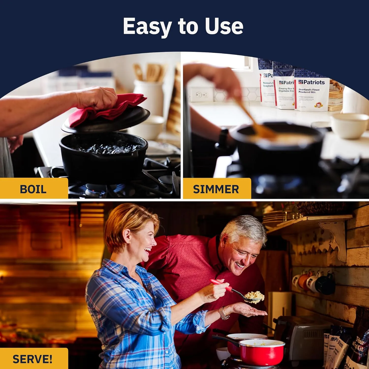 4Patriots 1-Week Survival Food Kit: Emergency Food Supply Designed to Last 25 Years, 42 Servings