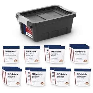 4Patriots Fruit, Veggie & Snack Emergency Food Supply: Designed to Last 25 Years, 120 Servings