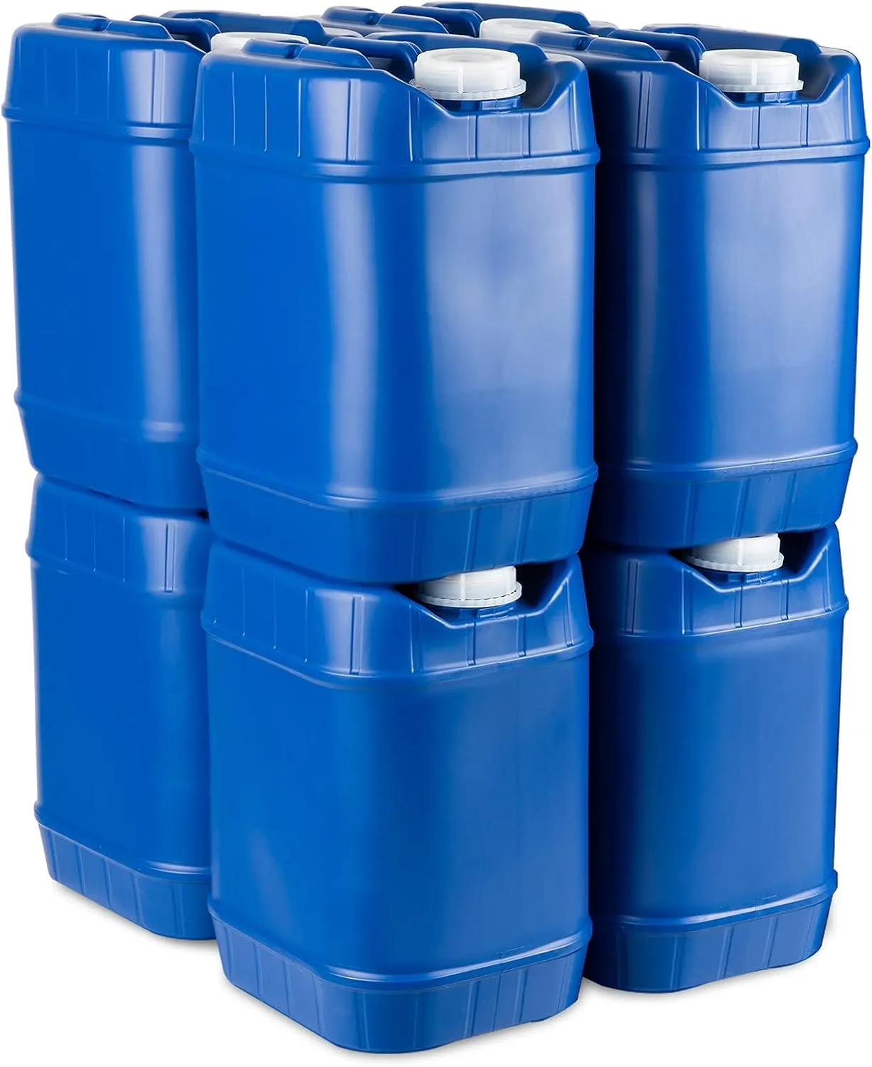 5-Gallon Stackable Water Storage Containers, Emergency Water Storage for Camping and Disaster Preparedness, 40 Gallons