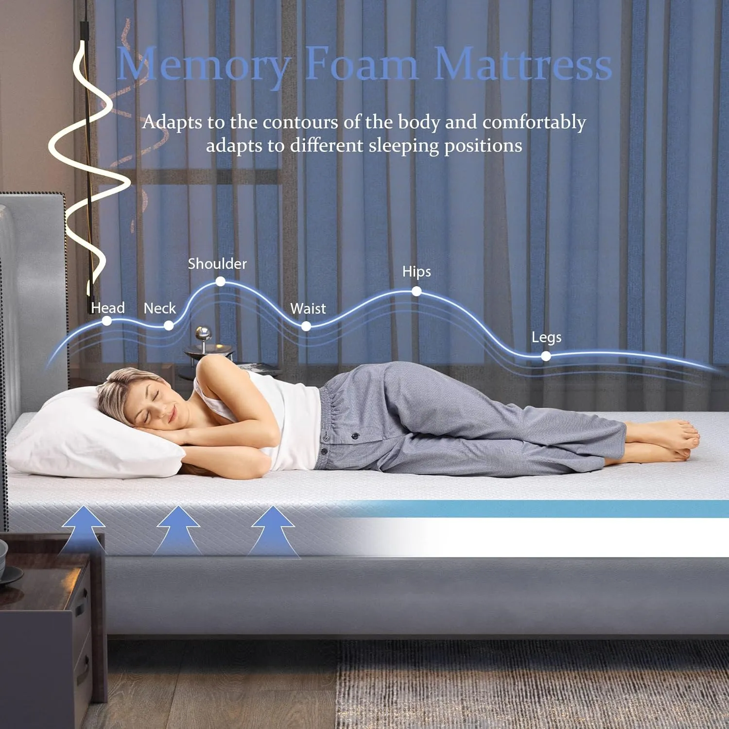 5 Inch Twin Mattress, Twin Mattress for Kids, Medium Firm Twin Bed Mattress, Cool to Sleep and Pressure Relief, Certipur-Us Certified, Memory Foam Mattress, Twin Size Mattress in a Box（5 Inch）