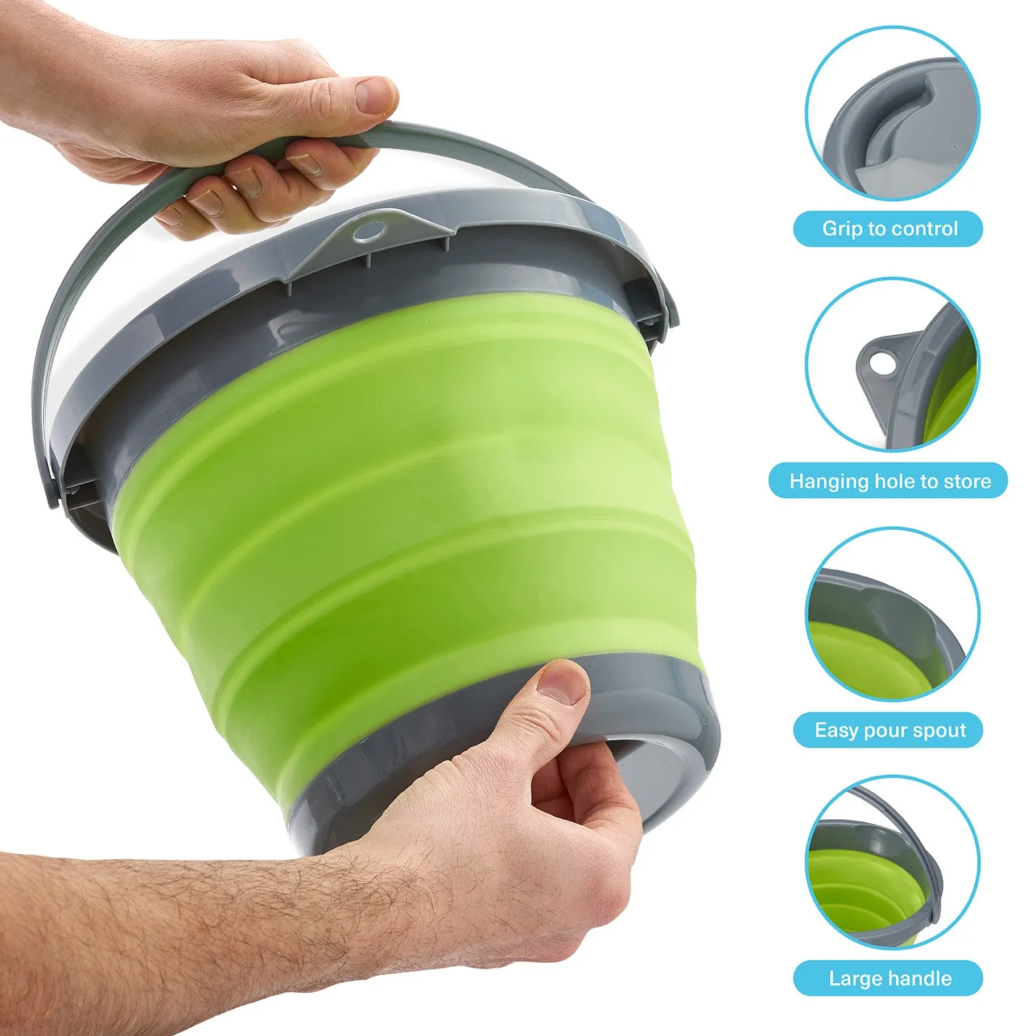 5L Collapsible Buckets (3 Pack)