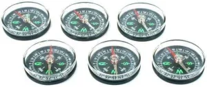 6 Pocket Compass Mini Hunting Hiking Navigation Tools