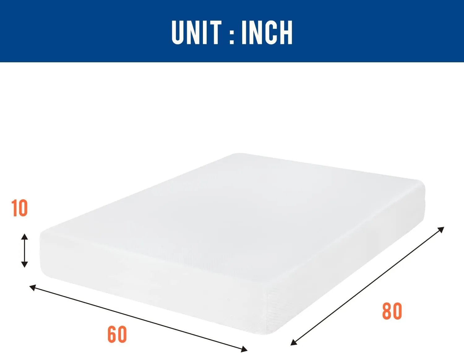 6/8/10/12 inch Gel Memory Foam Mattress for Cool Sleep & Pressure Relief, Medium Firm Mattresses CertiPUR-US Certified/Bed-in-a-Box/Pressure Relieving (10 in, Queen)