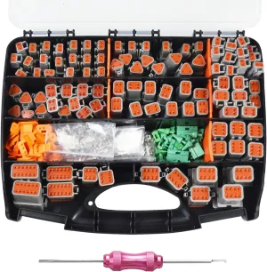685 PCS Deutsch Connector Kit, 2 3 4 6 8 12 Pin Grey DT Connector with 16# Stamped Contacts, Deutsch pin Connector Removal Tool, Waterproof Automotive Electrical Connector