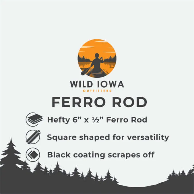 6" Ferro Rod Firestarter