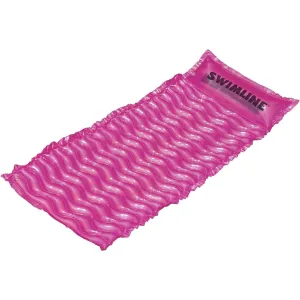 72" Inflatable Pink Bubble Swirled Swimming Pool Air Mattress Float