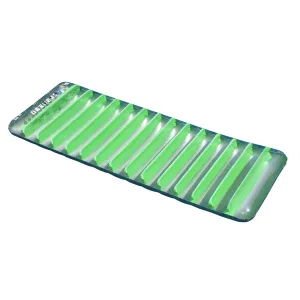 76" Green and Gray Inflatable Sun Tanning Swimming Pool Mattress